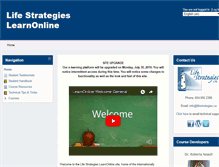 Tablet Screenshot of learnonline.lifestrategies.ca